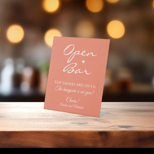 Expositor En L Salmon Signature Script Open Bar Boda