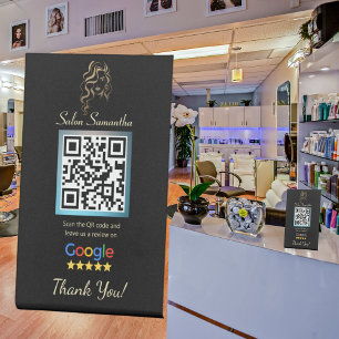Expositor En L Salon Black Google Review Pedestals Stand