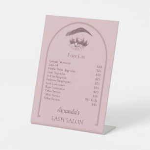 Expositor En L Salón De Belleza De Arco Elegante Rosa Código QR