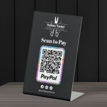 Salón de Brillo Moderno Código Qr de Paypal para P