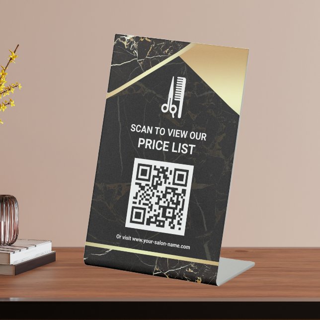 Expositor En L Salon de maquillaje de pelo QR Lista de precios de (Subido por el creador)