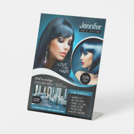 Expositor En L Salón Elegante De Pelo Negro, Salón De Belleza