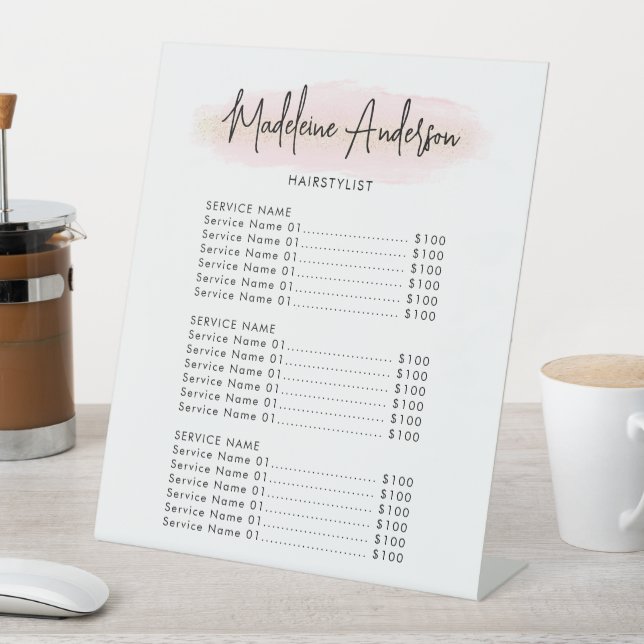 Expositor En L Salón Hairstylist Purpurina de Rubor Pink Gold (In Situ)