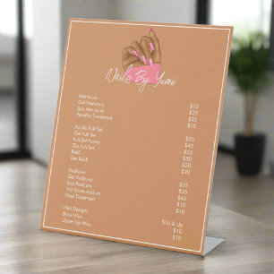 Expositor En L Salon Pricelist Services Elegante Artista de uñas 