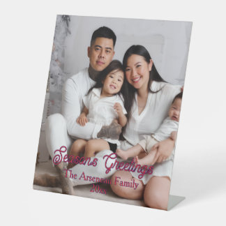 Expositor En L Saludos de temporada de foto familia Personalizar