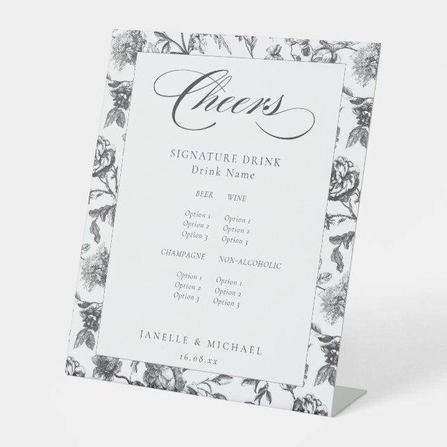 Expositor En L Saludos Menú del Boda de toil de la Antigüedad bla (Anverso)