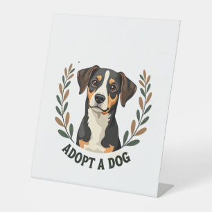 Expositor En L Salva una vida Adopta un perro Ilustración de resc