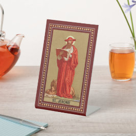 Expositor En L San Jerome como cardenal con león (P 004)
