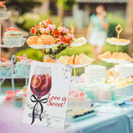 Expositor En L Sangria y Sass "El amor es dulce" Rótulo peatonal