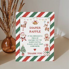 Expositor En L Santa Baby Holiday Baby Shower Diaper Raffle
