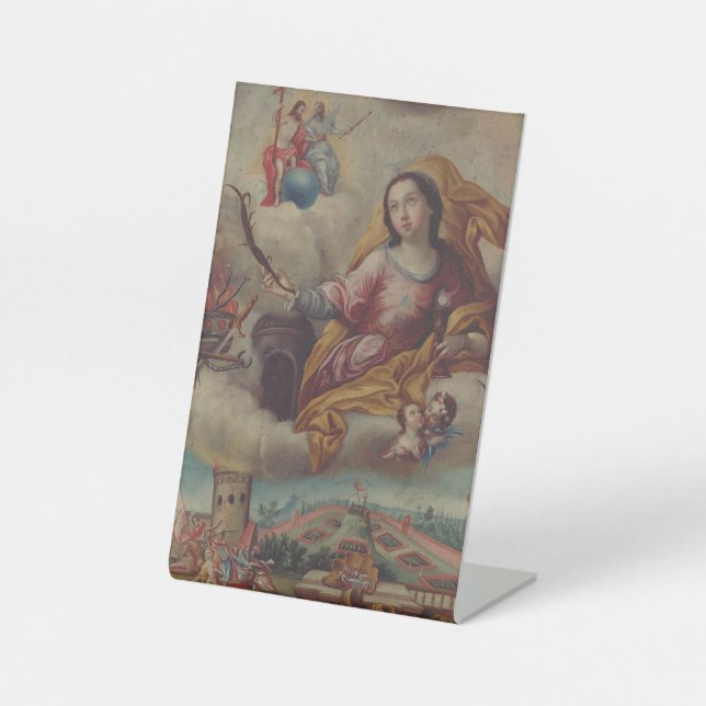 Expositor En L Santa Bárbara Virgen y mártir (Anverso)