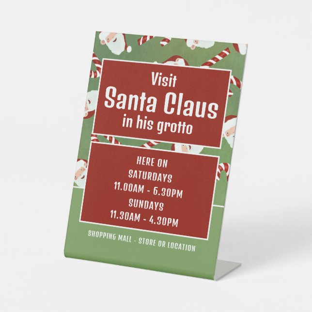 Expositor En L Santa Candy, Horas de Visitantes de Santa Claus (Anverso)