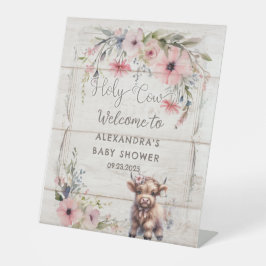 Expositor En L Santa vaca Highland Flores adorables niñas adorabl