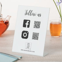 Scan to Follow Us Social Media Custom Logo QR Code