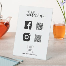 Expositor En L Scan to Follow Us Social Media Custom Logo QR Code