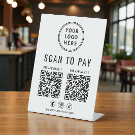 Expositor En L Scan to Pay 2 QR Codes Business Logo