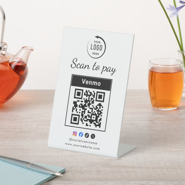 Expositor En L Scan To Pay Business Logo Qr Code (In Situ)