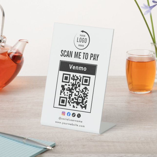 Expositor En L Scan To Pay Business Logo Qr Code (In Situ)