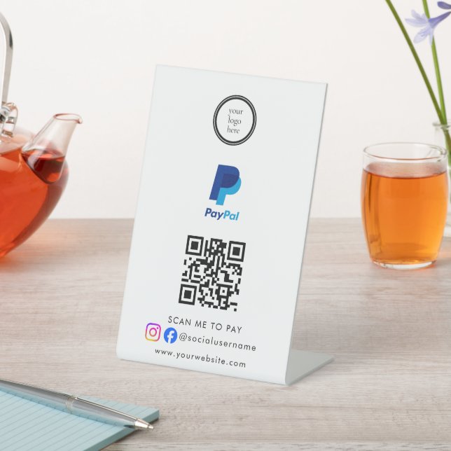 Expositor En L Scan To Pay Business Logo Qr Code (In Situ)