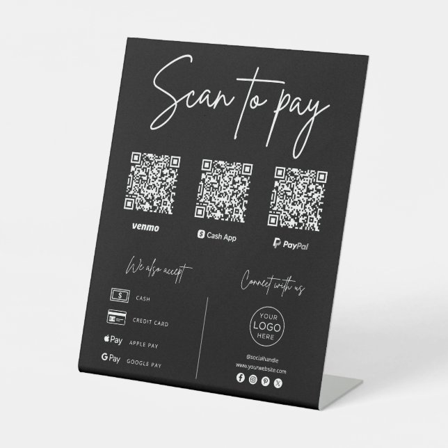 Expositor En L Scan To Pay QR Code Business (Anverso)