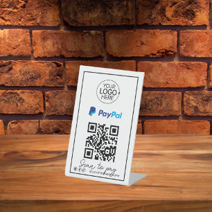 Expositor En L Script de logotipo de pago de código QR de PayPal 