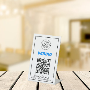 Expositor En L Script de logotipo de pago de código QR de Venmo