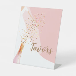 Expositor En L Script favorece la ducha de novia rosa Rubor