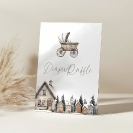 Expositor En L Se necesita un Baby Shower Diaper Raffle