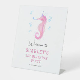 Expositor En L Seahorse Under the sea first birthday tabletop