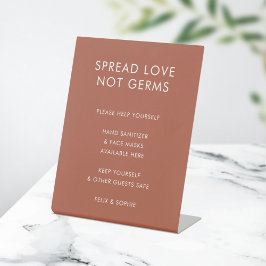 Expositor En L Seguridad de Covid | Sanitizando a Terracotta Boda