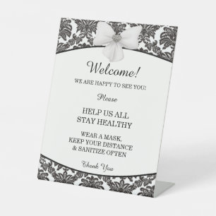 Expositor En L Seguridad del Boda Damask Elegance