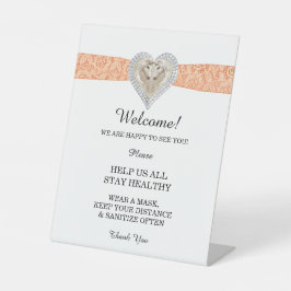 Expositor En L Seguridad del Boda de encaje de Naranja de Unicorn