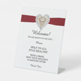 Expositor En L Seguridad del Boda de encaje rojo de Unicorn