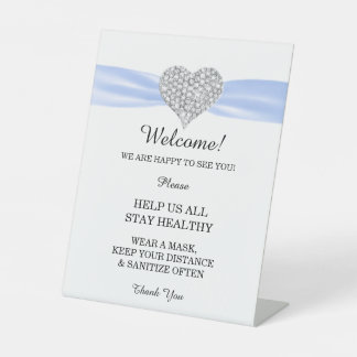 Expositor En L Seguridad del Boda de la cinta azul del corazón de