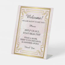 Seguridad del Boda de mármol rosa geométrico