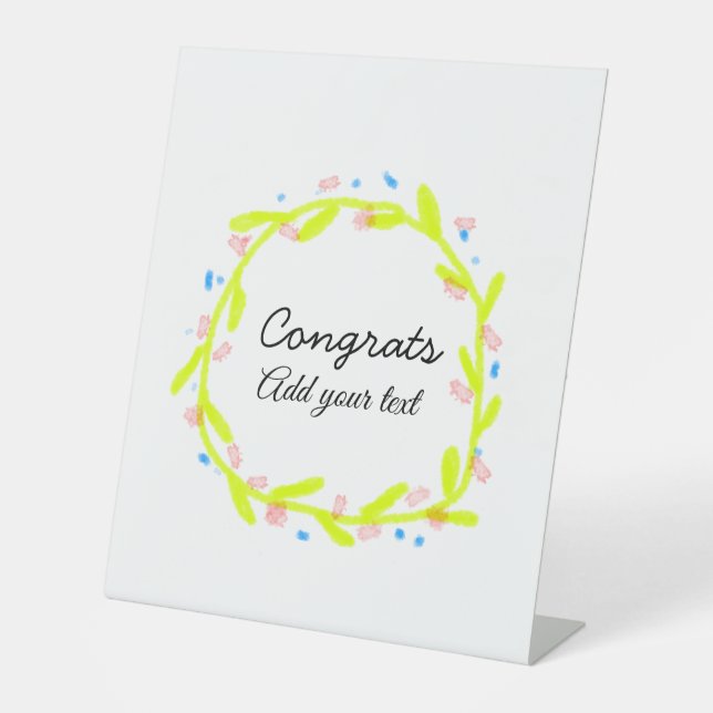 Expositor En L Sencillas felicitaciones mínimas graduación añadir (Anverso)