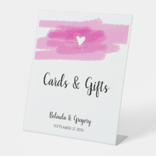 Expositor En L Sencillas pinturas y tarjetas de casamiento y rega