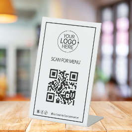 Expositor En L Sencillo logotipo de código QR Menú sin contacto M