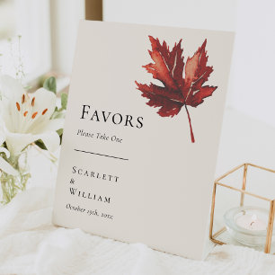 Expositor En L Sencillo Mínimo Fall Cream Wedding Favors