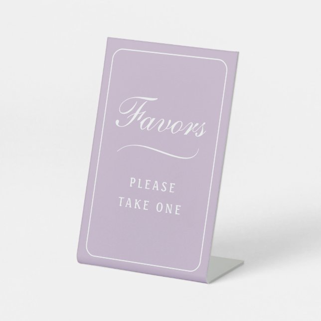 Expositor En L Sencillo y elegante Lilac Favors (Anverso)