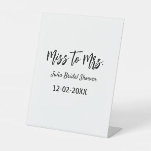 Expositor En L Señorita a Señora ducha de novia elegante simple a