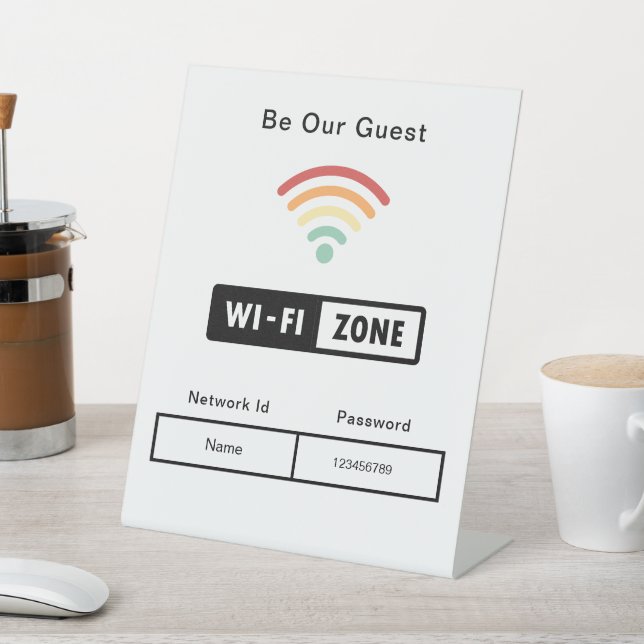 Expositor En L Ser nuestro Boda invitado WIFI Information Passwor (In Situ)