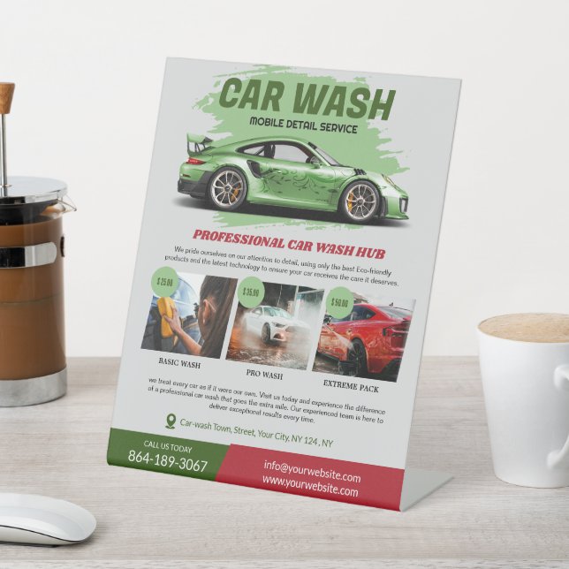 Expositor En L Servicios de lavado de coches (In Situ)