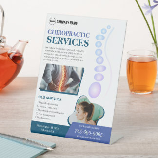 Expositor En L Servicios de quiropráctica Personalizado Rótulo Pe