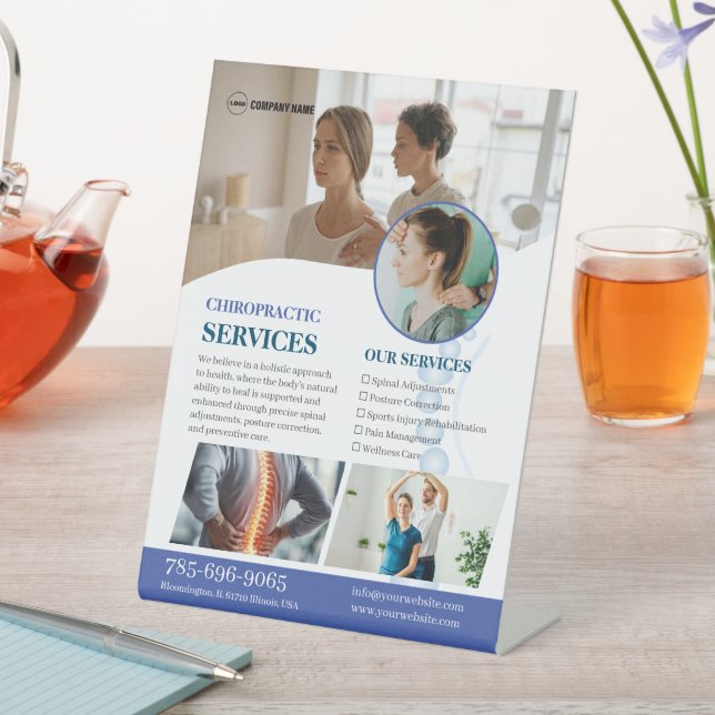 Expositor En L Servicios de quiropráctica Personalizado Rótulo Pe (In Situ)