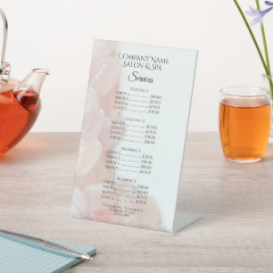 Expositor En L Servicios de Spa Pink Rose Quartz