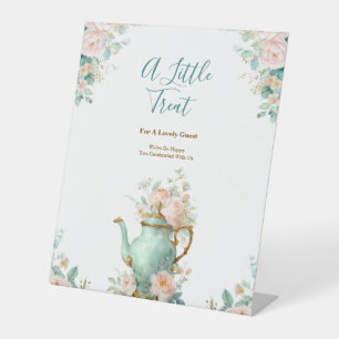Expositor En L Shabby Chic Romántico Vintage Rosa Floral Gracias