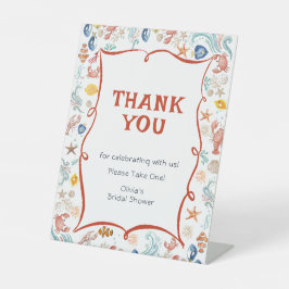 Expositor En L She Is a Catch Bridal Shower Thank You Pedestal 