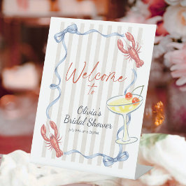 Expositor En L She’s a Catch Lobster Bridal Shower Welcome Sign 