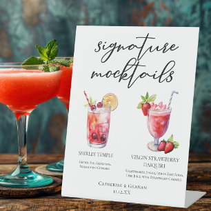 Expositor En L Shirley Temple Strawberry Daiquiri Menú de cóctele